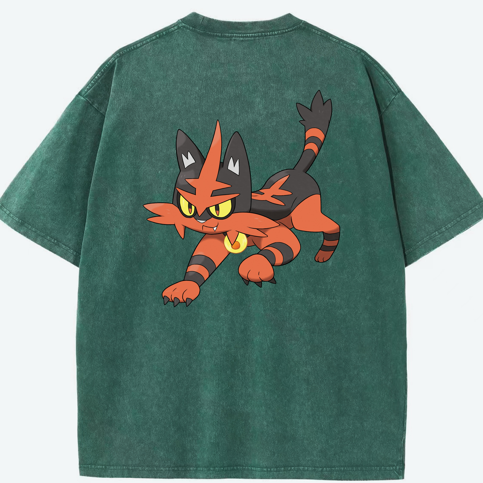 （画像用） ポケットモンスター Pokémon 綿100% ヴィンテージ風 半袖Tシャツ（背面プリント）